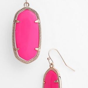 Kendra Scott pink earrings with gold metal